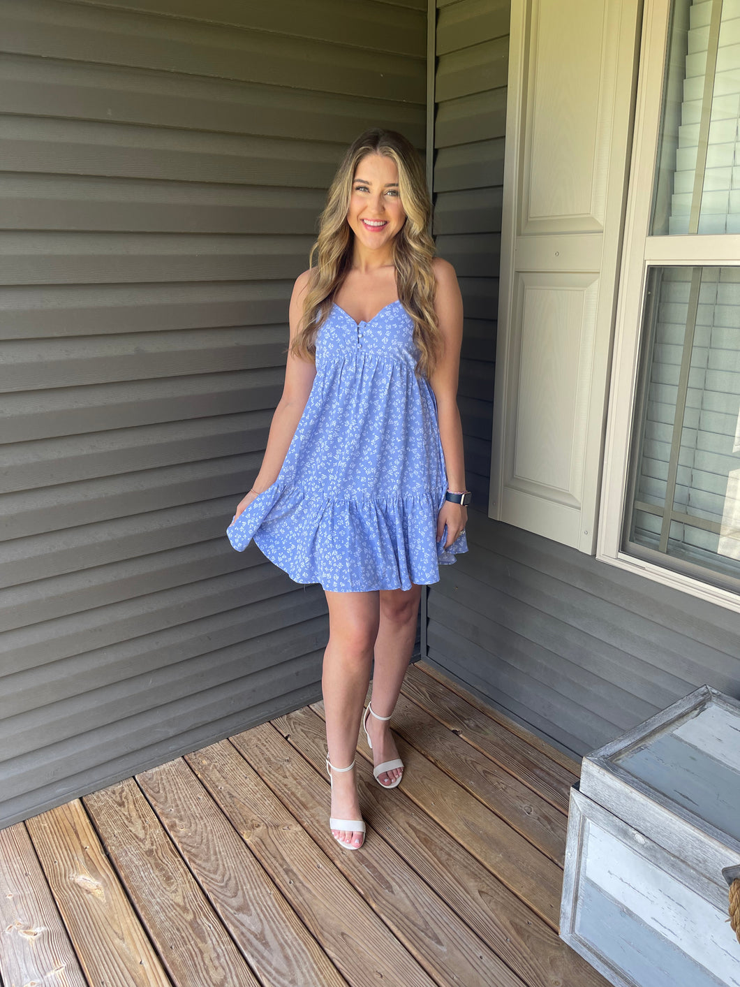 Sky Babydoll Dress