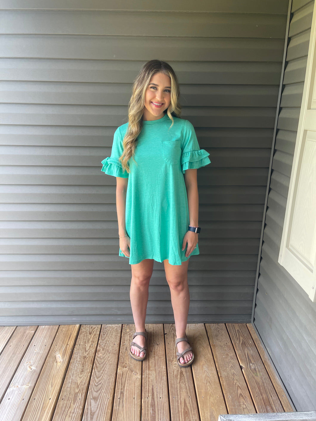 French Terry Pocket Tee Shirt Dress