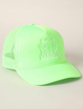 Load image into Gallery viewer, Neon Green Save Water Drink Margs Trucker Hat
