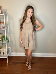 Tan Mini Dress