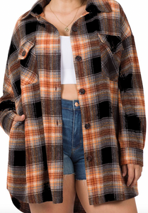 Rust Flannel - Curvy