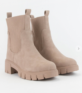 Taupe Platform Bootie