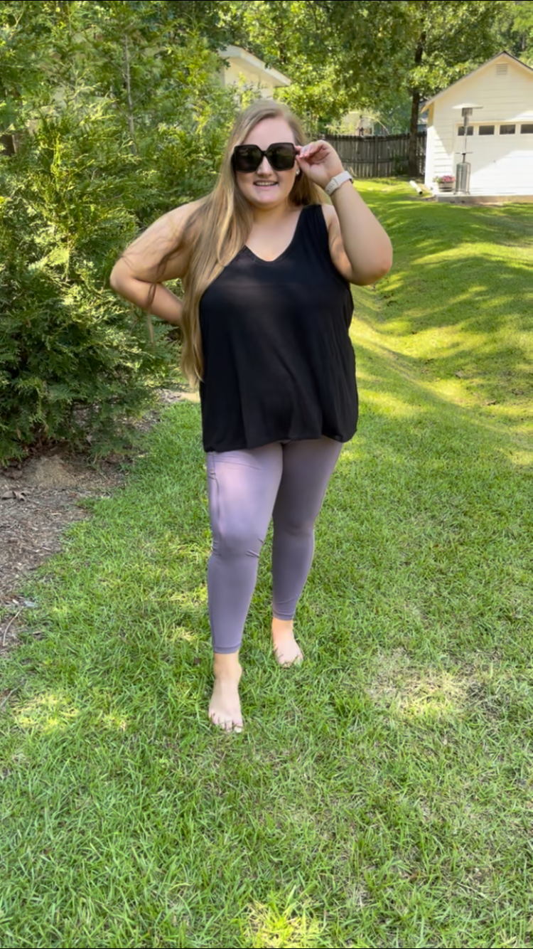 Butter Soft Mauve Leggings - Curvy