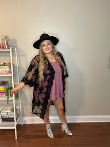 Black Lace Kimono