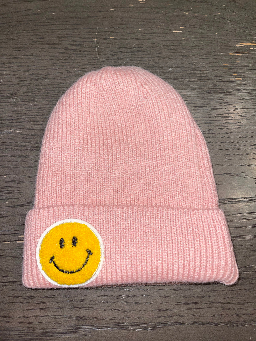 Pink Smiley Beanie