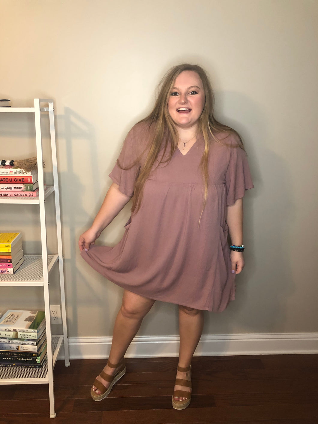 Mauve Babydoll Dress